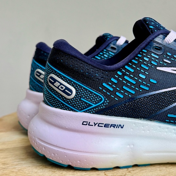 Brooks Glycerin 20 Women’s 8.5 Blue Running Walking athletic shoes - Picture 6 of 10